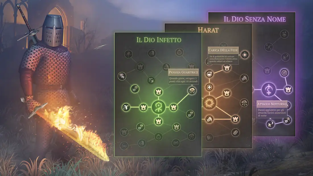 Scena di un ARPG mobile dark fantasy